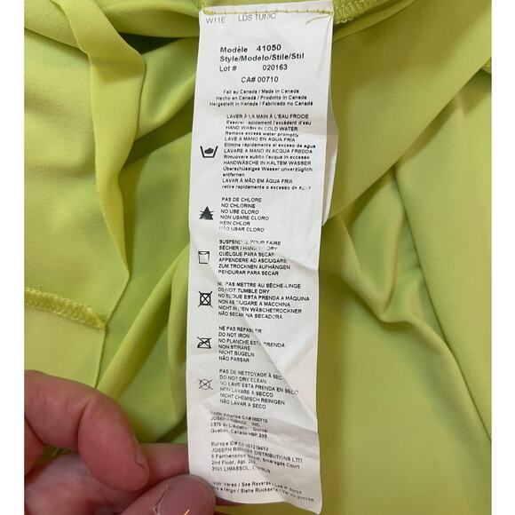 Joseph Ribkoff Asymmetrical Flowy Swing Dress Navy Blue Green - Size Women's 8 - Picture 8 of 10